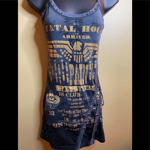Salvage Dresses & Skirts - Fatal Hour Corset Metal Mini Dress